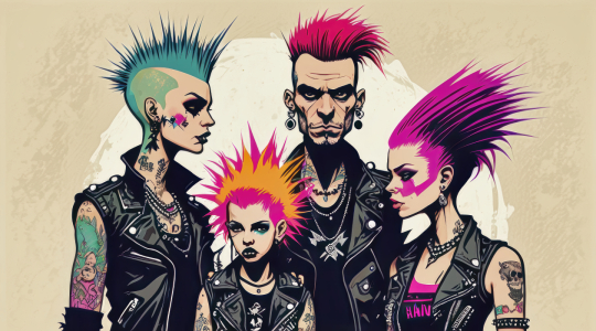 Bild-Nr: 12891261 Punkerfamilie KI Erstellt von: XYRIUS