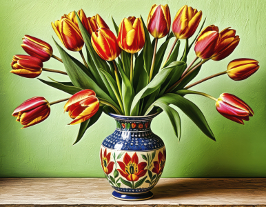 Bild-Nr: 12894912 Tulpen in Vase KI Erstellt von: XYRIUS