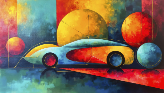 Bild-Nr: 12913228 Farbiges Sportcoupe KI Erstellt von: XYRIUS