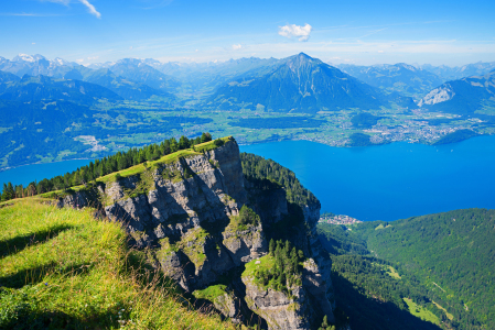 Bild-Nr: 12924862 Aussicht vom Niederhorn auf den Thunersee Schweiz Erstellt von: SusaZoom