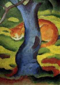 Bild-Nr: 30005562 Franz Marc, Cat under a tree. Erstellt von: Marc, Franz