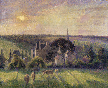 Bild-Nr: 30006338 Pissarro / Paysage a Eragny, eglise ... Erstellt von: Pissarro, Camille