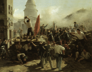Bild-Nr: 30009875 On the barricades on Rou Soufflot / 1848 Erstellt von: Vernet, Horace