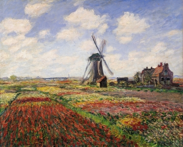 Bild-Nr: 31000876 Tulip Fields with the Rijnsburg Windmill, 1886 Erstellt von: Monet, Claude