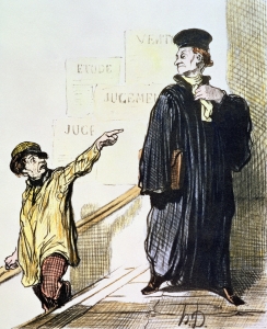 Bild-Nr: 31001614 An Unsatisfied Client, from the series 'Les Gens de Justice', c.1846 Erstellt von: Daumier, Honore