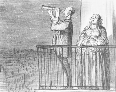 Bild-Nr: 31001622 Series 'Actualites', the comet, Parisiens incredules, plate 394, illustration fr Erstellt von: Daumier, Honore