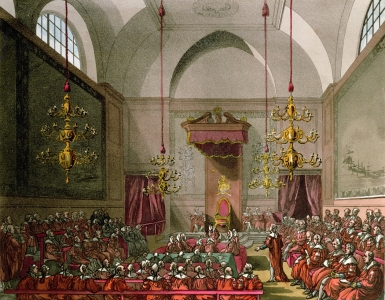 Bild-Nr: 31002638 House of Lords from Ackermann's 'Microcosm of London' Erstellt von: Rowlandson, Thomas