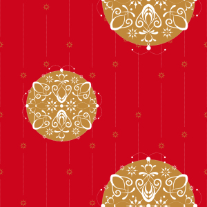 Bild-Nr: 9002809 Christbaumkugeln auf Rot Erstellt von: patterndesigns-com