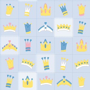 Bild-Nr: 9003894 Königskrönchen Blau Erstellt von: patterndesigns-com