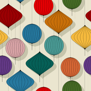 Bild-Nr: 9005797 Chinesische Laternen Erstellt von: patterndesigns-com