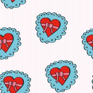 Bild-Nr: 9006568 Herzchen Mit Schleife Erstellt von: patterndesigns-com