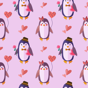 Bild-Nr: 9007607 Pinguin Liebe Erstellt von: patterndesigns-com