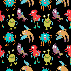 Bild-Nr: 9008256 Niedliche Monster Erstellt von: patterndesigns-com