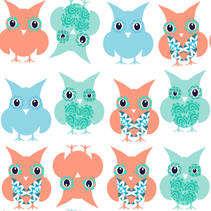 Bild-Nr: 9008294 Modische Eulen Erstellt von: patterndesigns-com