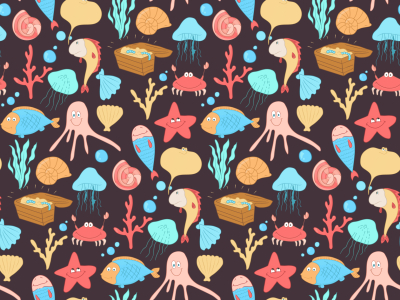 Bild-Nr: 9008415 Meeres Cartoon Erstellt von: patterndesigns-com