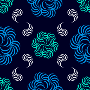 Bild-Nr: 9009161 Fantasieblüten und Federn Erstellt von: patterndesigns-com