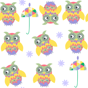 Bild-Nr: 9010649 Eulen und Sonnenschirme Erstellt von: patterndesigns-com