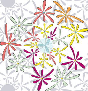 Bild-Nr: 9010778 Comic Blüten Erstellt von: patterndesigns-com