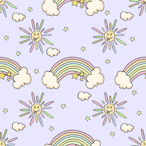 Bild-Nr: 9011118 Regenbogenwölkchen Erstellt von: patterndesigns-com