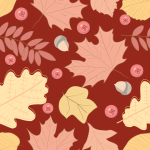 Bild-Nr: 9011415 Eicheln Beeren und Blätter Erstellt von: patterndesigns-com