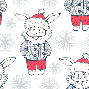 Bild-Nr: 9011479 Winter Häschen Erstellt von: patterndesigns-com