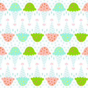 Bild-Nr: 9011964 Eiscreme Mit Herzen Erstellt von: patterndesigns-com