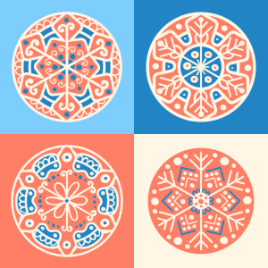 Bild-Nr: 9012420 Schneeflocken-Fliesen Erstellt von: patterndesigns-com