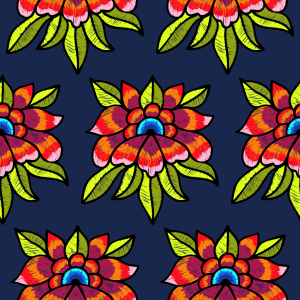 Bild-Nr: 9012509 Blumenstickerei Erstellt von: patterndesigns-com