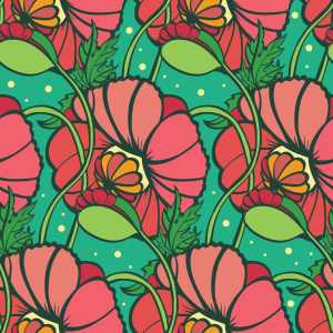 Bild-Nr: 9013446 Wunderland Mohn Erstellt von: patterndesigns-com