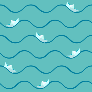 Bild-Nr: 9013465 Papierschiffchen Auf Hoher See Erstellt von: patterndesigns-com