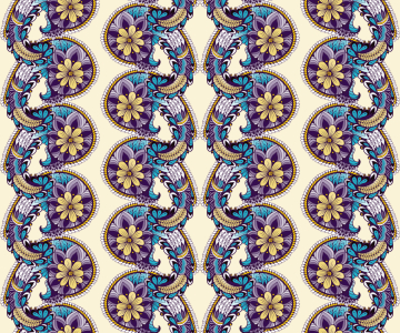 Bild-Nr: 9013862 Paisley Bordüren Erstellt von: patterndesigns-com