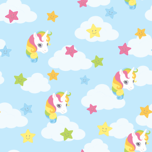 Bild-Nr: 9014056 Einhorn Und Sterne Erstellt von: patterndesigns-com
