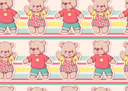 Bild-Nr: 9014088 Fröhlicher Teddy Erstellt von: patterndesigns-com