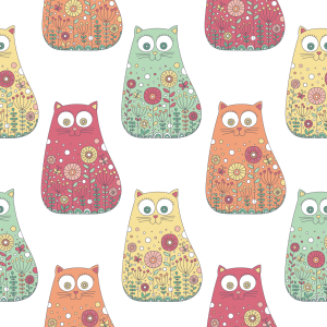 Bild-Nr: 9014257 Doodle-Katzen Erstellt von: patterndesigns-com