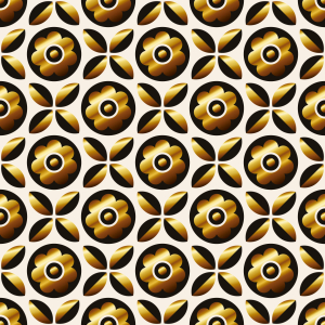 Bild-Nr: 9014679 Retro Blumen und Blätter Erstellt von: patterndesigns-com