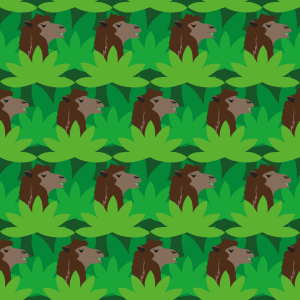 Bild-Nr: 9014715 Kamele zwischen Fächerpalmen Erstellt von: patterndesigns-com