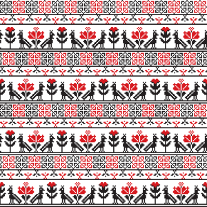 Bild-Nr: 9015377 Pfauen in einer Reihe Erstellt von: patterndesigns-com