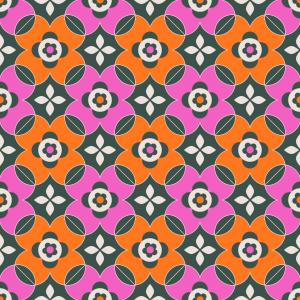 Bild-Nr: 9015457 Auffällige Retro-Blumen Erstellt von: patterndesigns-com
