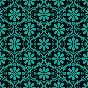 Bild-Nr: 9025522 Überall Türkise Blumen Erstellt von: patterndesigns-com