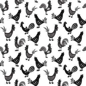 Bild-Nr: 9012048 Hahn Silhouetten Erstellt von: patterndesigns-com