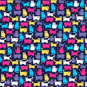 Bild-Nr: 9013058 Niedliche Cartoon Kätzchen Erstellt von: patterndesigns-com