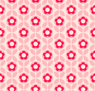 Bild-Nr: 9014634 Retro Blüten und Blätter Erstellt von: patterndesigns-com