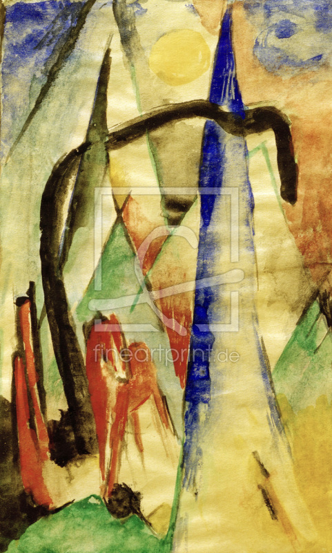 Pferd In Landschaft Franz Marc