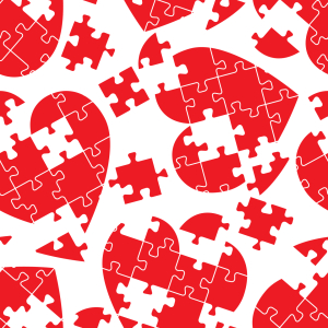 Bild-Nr: 9011065 Herzpuzzel Erstellt von: patterndesigns-com