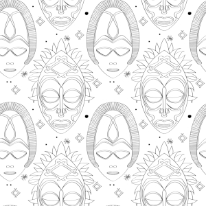 Bild-Nr: 9014658 Göttermasken Erstellt von: patterndesigns-com