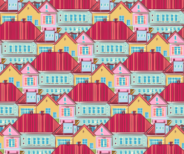 Bild-Nr: 9014911 Stadthäuser Von Oben Erstellt von: patterndesigns-com