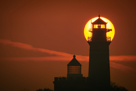 Bild-Nr: 12622857 Leuchttürme am Kap Arkona im Sonnenaufgang Erstellt von: Martin Martin Wasilewski