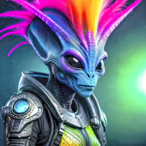 Bild-Nr: 12835092 Alien Punker KI Erstellt von: XYRIUS