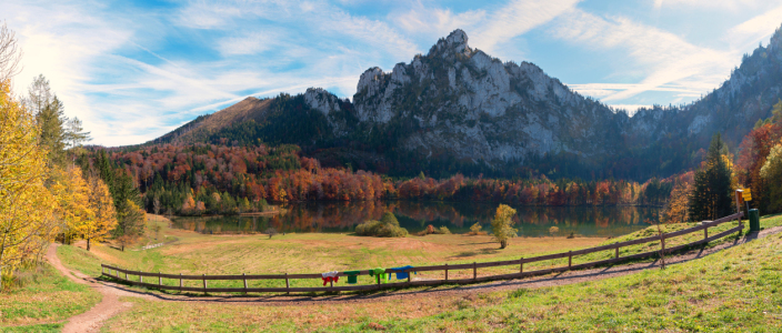 Bild-Nr: 12866368 Laudachsee und Katzenstein Salzkammergut im Herbst Erstellt von: SusaZoom