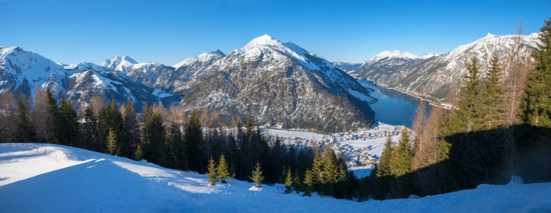 Bild-Nr: 12871423 Bergwinter Pertisau mit Blick zum Achensee Erstellt von: SusaZoom